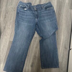 Maurices Blue Boot Cut Jeans with Faded Wash
